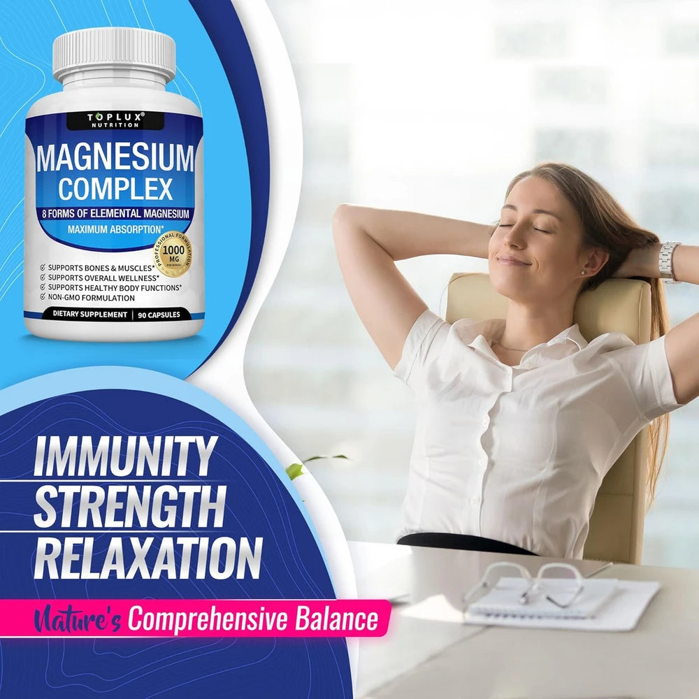 Complejo de Magnesio Multifuente para Descanso y Musculos