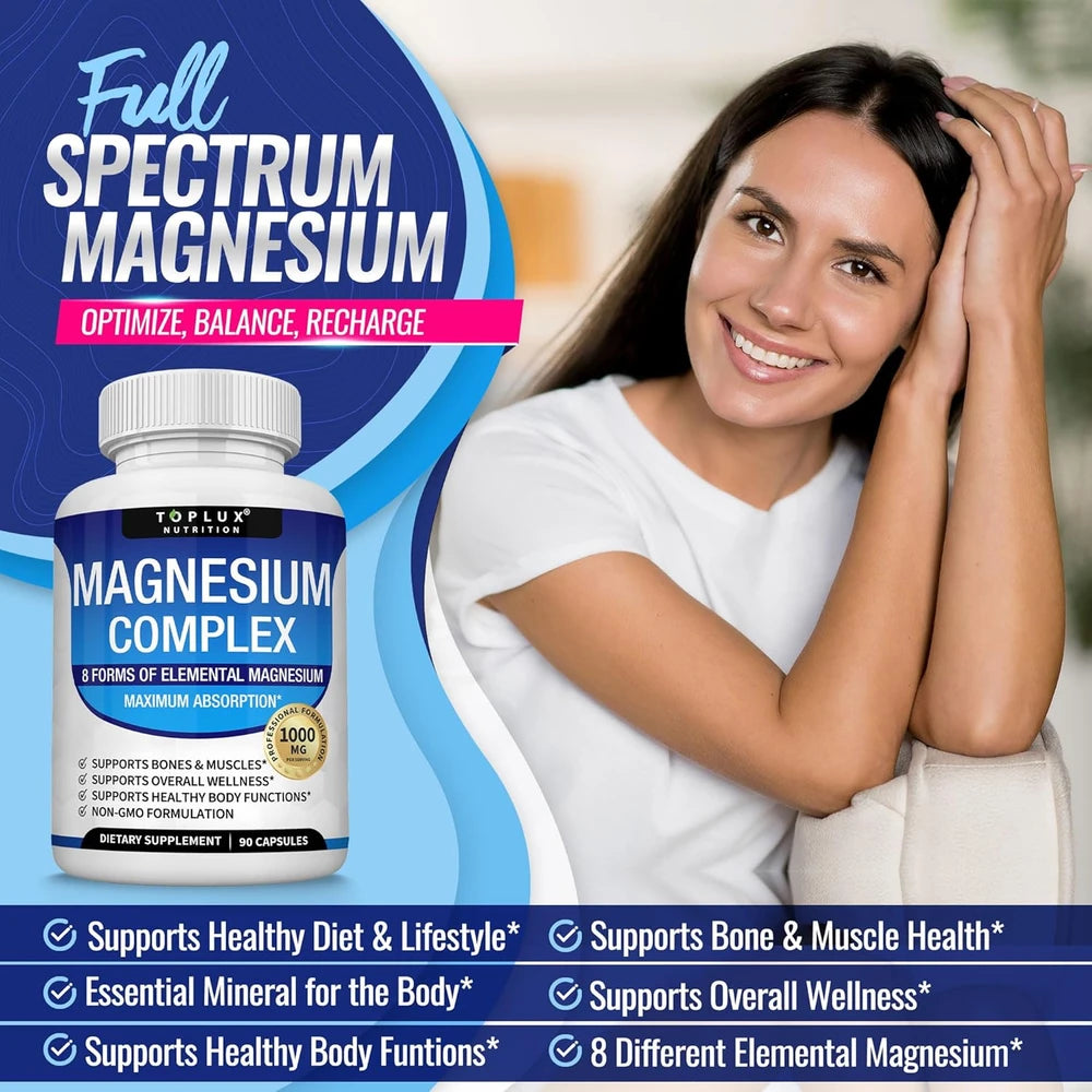Complejo de Magnesio Multifuente para Descanso y Musculos