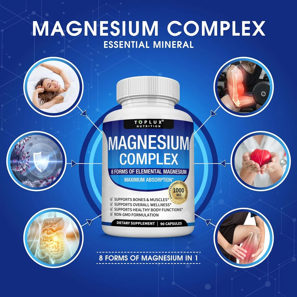 Complejo de Magnesio Multifuente para Descanso y Musculos