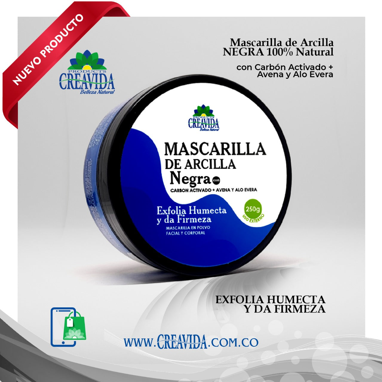 Mascarilla Negra - EXFOLIA, HUMECTA Y DA FIRMEZA