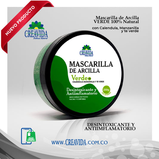 Mascarilla Verde - DESINTOXICANTE Y ANTIINFLAMATORIO